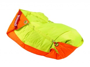 Sedací pytel 189x140 duo fluo orange - fluo limet