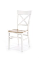 Jídelní židle Tutti, bíla, medový dub