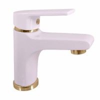 Vodovodní baterie umyvadlová COLORADO bílá/zlato, Barva: bílá/zlato, Rozměr: 3/8''