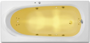 RHEY SURF + CHROMO 170 x 75 cm hydromasážní akrylátová vana