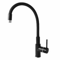 Vodovodní baterie dřezová s flexibilním ramínkem SEINA černá matná/chrom, Barva: černá matná/chrom, Rozměr: 1/2''