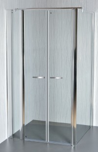 Sprchový kout rohový COMFORT D 23 čiré sklo 122 - 127 x 86,5 - 89 x 195 cm