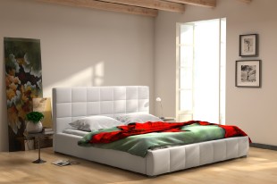 Manželská postel Chester 160 + rošt, lamino, bez matrace, s úložným prostorem