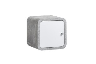 Skříňka WALLY 05, beton/bílý lesk