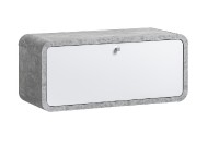 Skříňka WALLY 06, beton/bílý lesk
