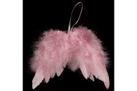 Andělská křídla z peří, barva růžová,  baleno 12ks. Cena za 1 ks. AK6108-PINK