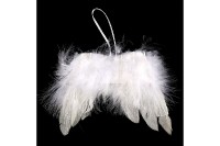 Andělská křídla z peří , barva bílá,  baleno 12ks v polybag. Cena za 1 ks. AK6109-WH