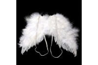 Andělská křídla z peří , barva bílá,  baleno 2 ks v polybag. Cena za 1 ks. AK6111-WH