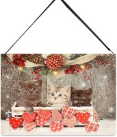 Obraz nástěnná svítící dekorace - 3 ks LED světla, zimní motiv BD630, sada 3 ks