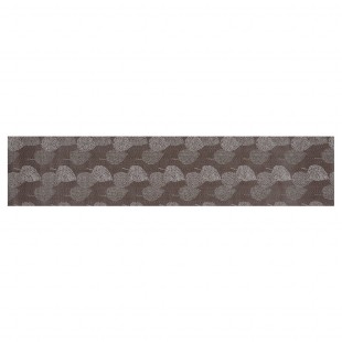 Prostírání plastové - běhoun, hnědý dekor s lístky, 30 x 150 cm DK5026, sada 2 ks