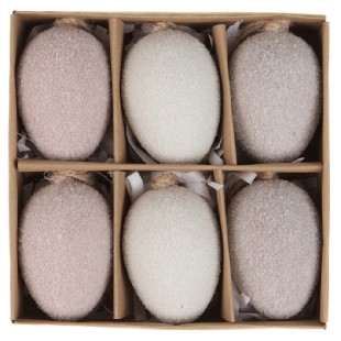 Vajíčka se semišem - plast, mix druhů, cena za balení (6 ks) KLA617, sada 4 ks