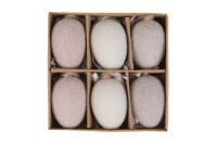 Vajíčka plastová na pověšení v krabičce. 6 ks / krabička. KLA617