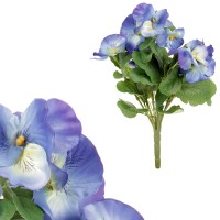 Maceška - kytice z umělých květin, barva modrá. KT7190