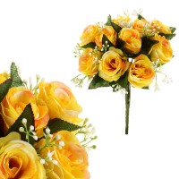 Růže, puget, brava žlutá. Květina umělá. KU4140