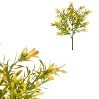 Buxus - umělý trs, barva oranžovo - žlutá. KU4189-OR, sada 6 ks