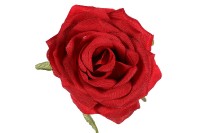 Růže, barva červená. Květina umělá vazbová.  Cena za balení 12 ks KUM3311-RED