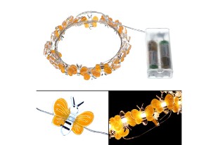 Řetěz s LED světýlky na baterie barva teplá bílá LED877064, sada 5 ks