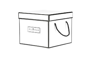 Flower box, papírový obal, bílá barva, cena za 1 ks. SF35175, sada 3 ks