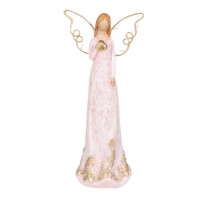 Anděl se svítícími křídly, polyresin. SM401-PINK, sada 2 ks