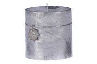 Svíčka vánoční, stříbrná barva. 453g vosku SVW1272-STRIBRNA