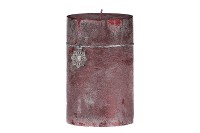 Svíčka vánoční, vínová barva, 713g vosku. SVW1273-VINOVA, sada 2 ks