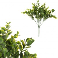 Eukalyptus, barva zelená. Květina umělá plastová. UK-084, sada 12 ks