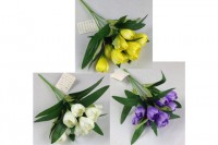 Krokusy puget, mix 3 barev (žlutá,bílá,fialová). Květina umělá. UK-085