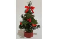 Stromeček ozdobený, umělá vánoční dekorace, barva červená YS20-012