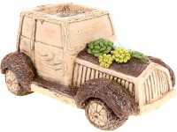 Auto - dekorace z MgO keramiky, otvor na květináč, imitace dřeva. ZD1106