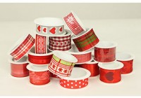 Stuha s potiskem, návin 2m, šíře 2,5 nebo 4cm GB024-RED