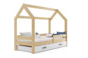 Dětská postel Domek 80x160 cm, borovice + rošt a matrace ZDARMA