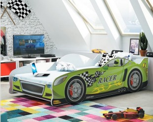 Dětská postel auto CARS 80x160 cm, zelená