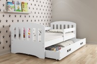 Dětská postel CLASSIC 80x160 cm, bílá/bílá