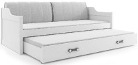 Dětská postel s přistýlkou DAVID 80x190 cm, bílá/bílá