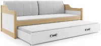 Dětská postel s přistýlkou DAVID 80x190 cm, borovice/bílá