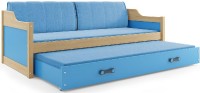 Dětská postel s přistýlkou DAVID 80x190 cm, borovice/modrá