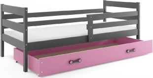 Dětská postel ERYK 1 80x190 cm, grafitová/růžová
