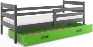 Dětská postel ERYK 1 80x190 cm, grafitová/zelená