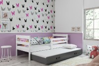Dětská postel s přistýlkou ERYK 2 80x190 cm, bílá/grafitová