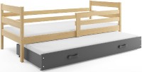 Dětská postel s přistýlkou ERYK 2 80x190 cm, borovice/grafitová