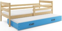Dětská postel s přistýlkou ERYK 2 80x190 cm, borovice/modrá