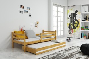 Dětská postel s přistýlkou ERYK 2 80x190 cm, olše/bílá