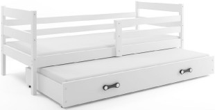 Dětská postel s přistýlkou ERYK 2 90x200 cm, bílá/bílá