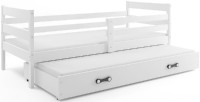 Dětská postel s přistýlkou ERYK 2 90x200 cm, bílá/bílá