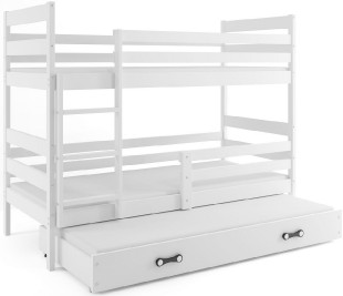 Patrová postel s přistýlkou ERYK 3 80x160 cm, bílá/bílá