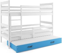 Patrová postel s přistýlkou ERYK 3 80x160 cm, bílá/modrá