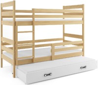 Patrová postel s přistýlkou ERYK 3 80x160 cm, borovice/bílá