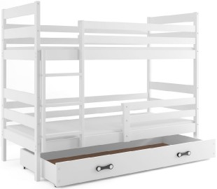 Patrová postel ERYK 80x160 cm, bílá/bílá