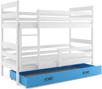 Patrová postel ERYK 80x160 cm, bílá/modrá