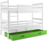 Patrová postel ERYK 80x160 cm, bílá/zelená